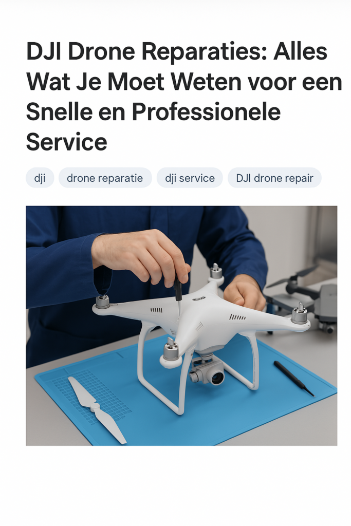 DJI Drone Reparaties: Alles Wat Je Moet Weten